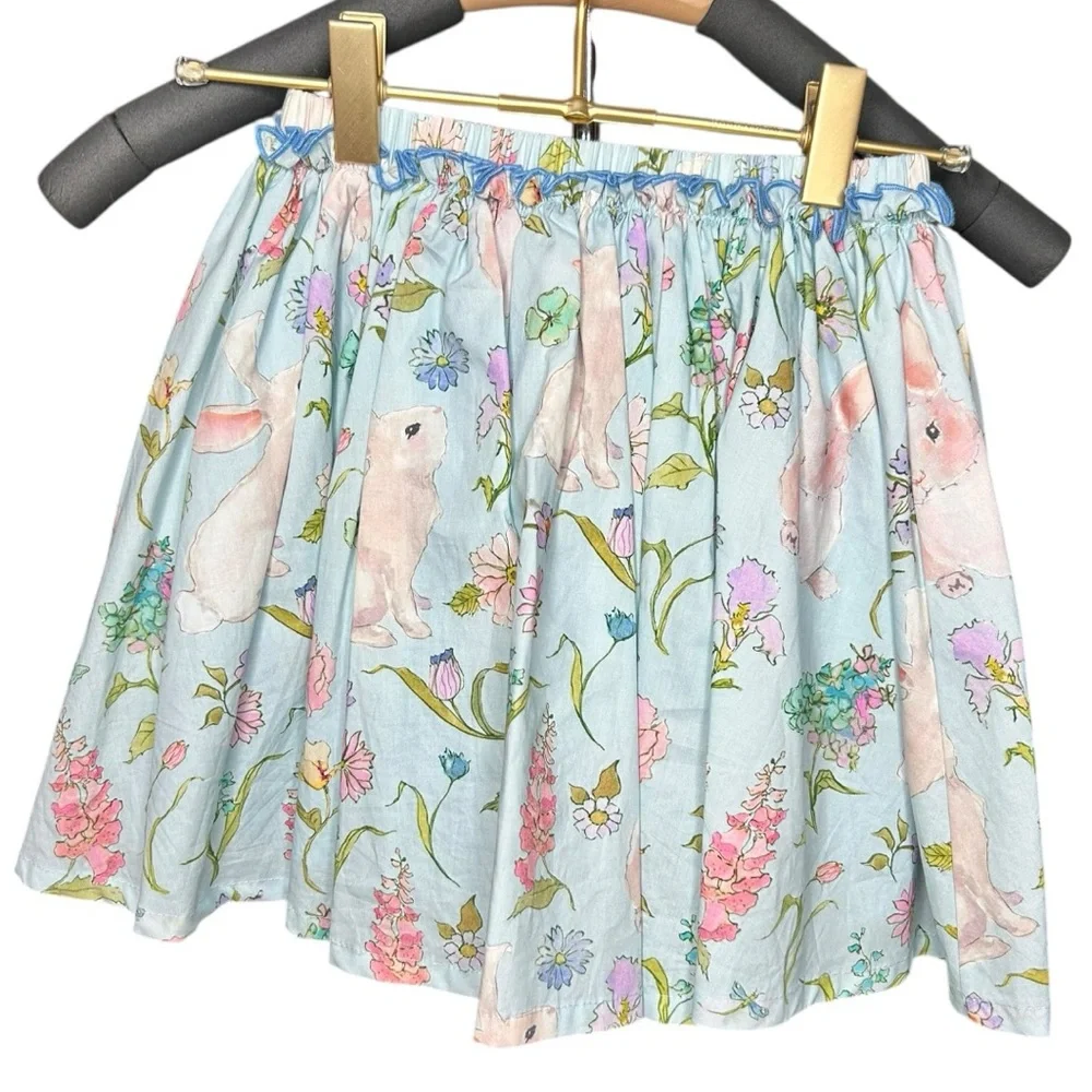 LIKE NEW Pink Chicken Gianna Skirt In Botanical Bunnies - Picture 4 of 10